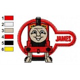 Thomas The Train James Embroidery Design